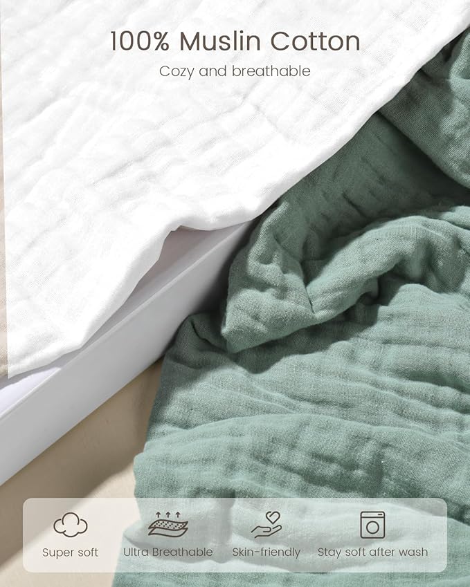 Hooded Baby Towels for Newborn, 35x35 Inch 3 Pack 100% Muslin Cotton Baby Bath Towel, Soft Baby Beach Towels with Hood for Infants, Toddlers and Kids, Essentials Must Haves