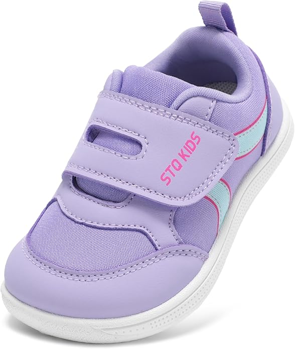 Toddler Wide Toe Box Barefoot Shoes Boys Girls Sneakers Kids Tennis Shoes Preschool Non Slip Lightweight Comfortable First Walking Shoes Running Outdoor Activities