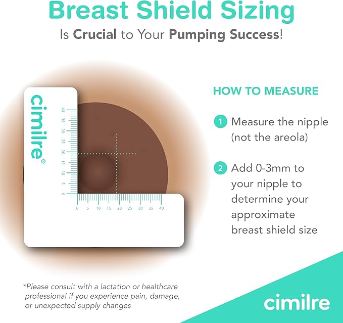 Cimilre 16MM Breast Shields, Spare & Replacement Breast Shields for The Cimilre Breast Pump, Comfortable Breast Pump Parts for Nursing Moms, 16MM Shields (Set of 2)