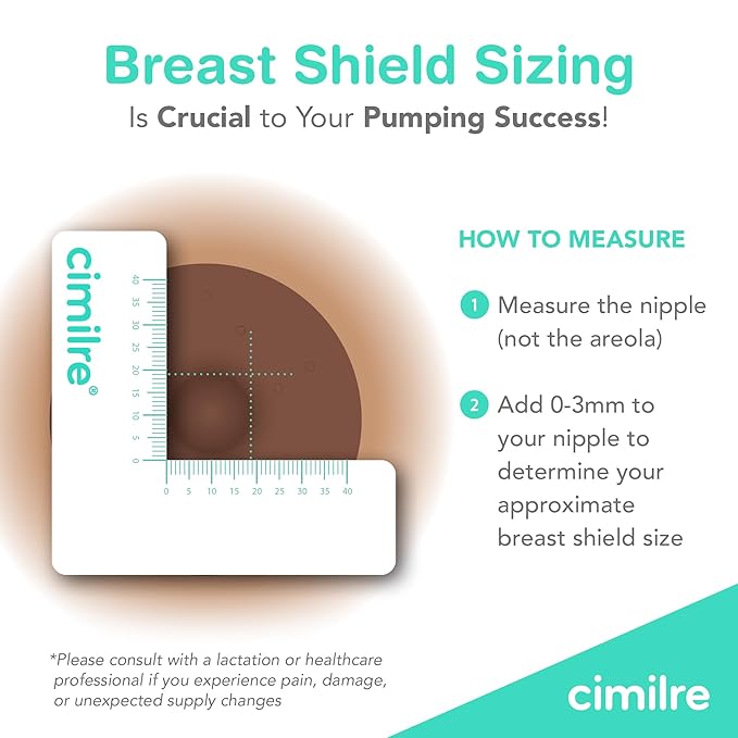 Cimilre 19MM Breast Milk Collection Kit, Double Pumping Breast Milk Collector Kit to Store Breast Milk, Includes Breast Shields, Valves, Backflow Protectors & Bottles