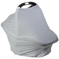 Breathable Car Seat Cover for Babies – Multi-Purpose Soft Rayon Nursing Cover for Breastfeeding, High Stretchy Infant Carseat Canopy, Stroller Cover (Smooth Rayon, Light Grey)