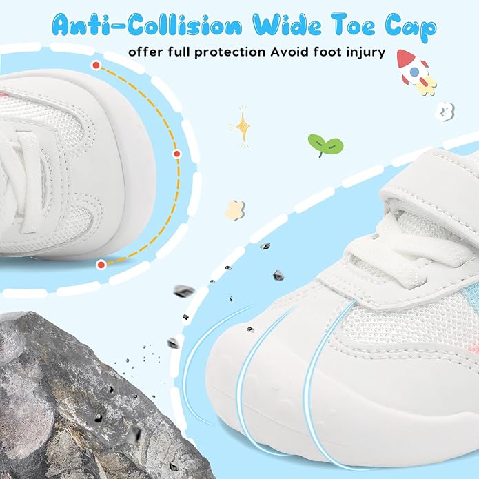 Scurtain Baby Shoes Boy Girl First Walking Shoe Infant Crib Breathable Sneakers Lightweight Barefoot Shoes for Babies
