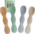 Silicone Baby Spoons (4 Pack) – Soft Tip, Gum-Friendly, BPA Free, Dishwasher Safe, Teething Handle