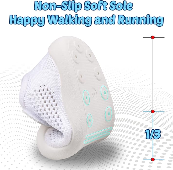 Baby Walking Shoes Toddler Girl Boy Soft Sole Breathable Cotton Canvas Shoes Infant Lightweight Non-Slip Safer Slip-on First Walkers Shoes Casual Tennis Wide Sneakers Rubber Soles Running Outdoor