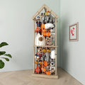 Stuffed Animal Storage Stuffed Animal Zoo Wood Soft Toy Organizer Plush Toy Holder Nursery Room Organizer Zoo Cage Stuffed Animal Holder with Zoo Pattern Gift for Nursery Playroom