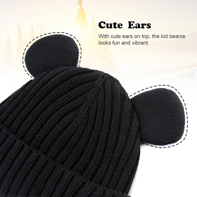 Toddler Boy Winter Beanie Baby Knit Hat Warm Girl Beanies Newborn Cute Hats for Kids