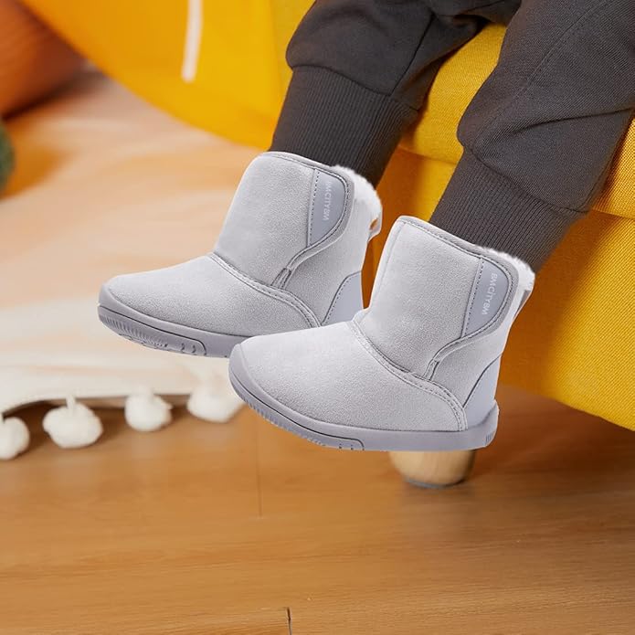 BMCiTYBM Girls Boys Snow Boots Warm Winter Fur Lined Baby Shoes (Infant/Toddler/Little Kid)