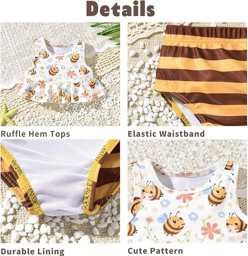 Aalizzwell Toddler Baby Girl Bathing Suit Two Piece Swimsuit Bikini Beach Wear