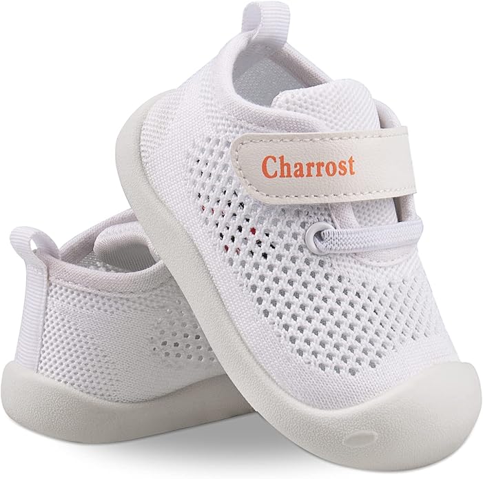 Baby Walking Shoes Toddler Girl Boy Soft Sole Breathable Cotton Canvas Shoes Infant Lightweight Non-Slip Safer Slip-on First Walkers Shoes Casual Tennis Wide Sneakers Rubber Soles Running Outdoor