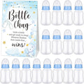 TrelaCo Bottle Chug Baby Shower Game 20 Pcs Baby Bottles Shower Favor with 1 Elephant Theme Sign for Gender Reveal Party Supplies Gifts(Blue)