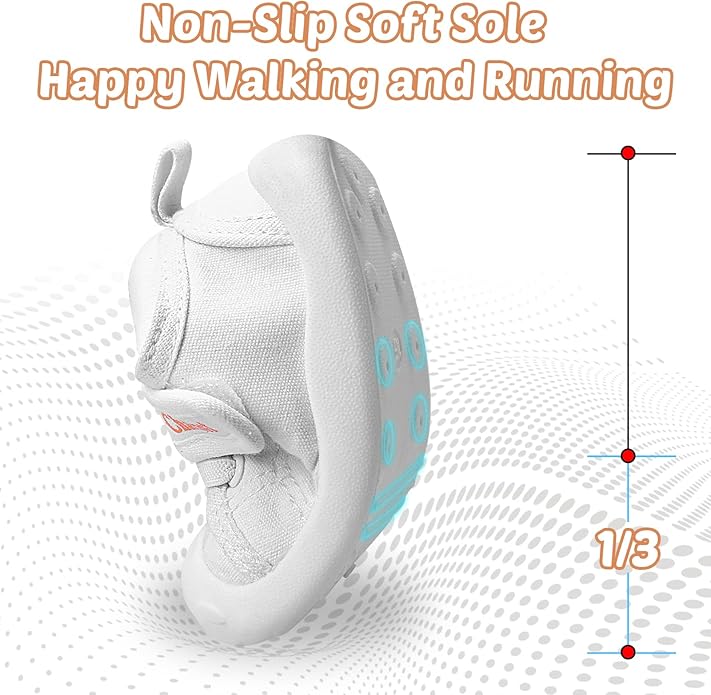 Baby Walking Shoes Toddler Girl Boy Soft Sole Breathable Cotton Canvas Shoes Infant Lightweight Non-Slip Safer Slip-on First Walkers Shoes Casual Tennis Wide Sneakers Rubber Soles Running Outdoor