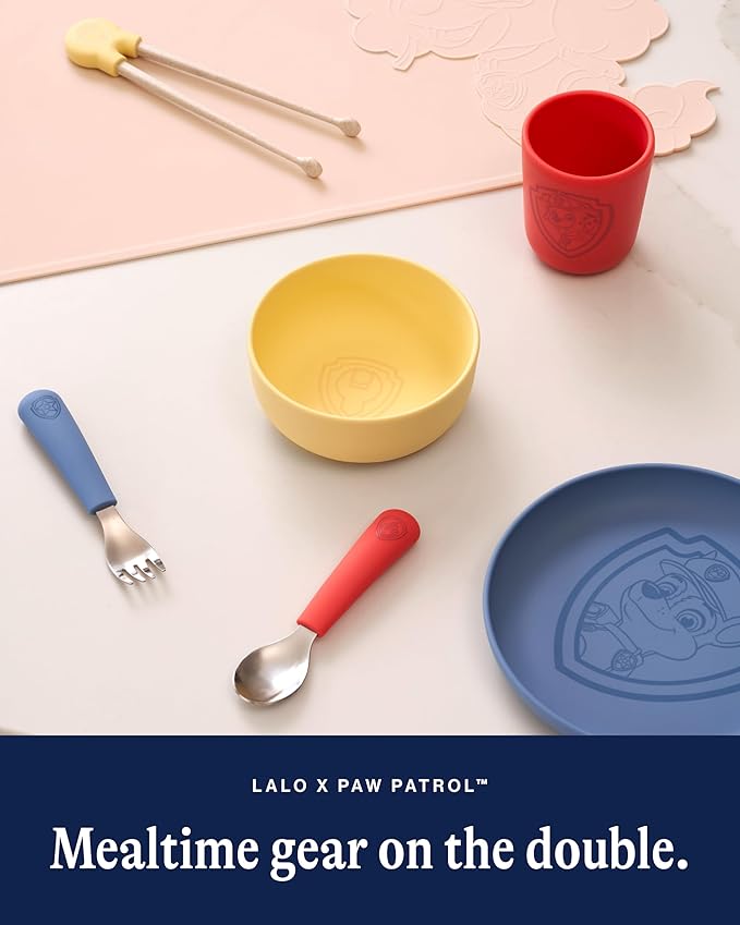Lalo PAW Patrol Silicone Placemat for Toddlers & Babies - Non-Slip Kids Placemat for Restaurants & Dining Tables - Non-Toxic & BPA Free Safe - for Ages of 4 Months and Up - Rubble