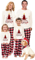 Awoscut Christmas Family Matching Pajamas Christmas Pjs Holiday Nightwear Sleepwear Sets Long Sleeve Pjs
