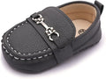 LONSOEN Baby Girls Boys Loafers Prewalker Dress Crib Shoes