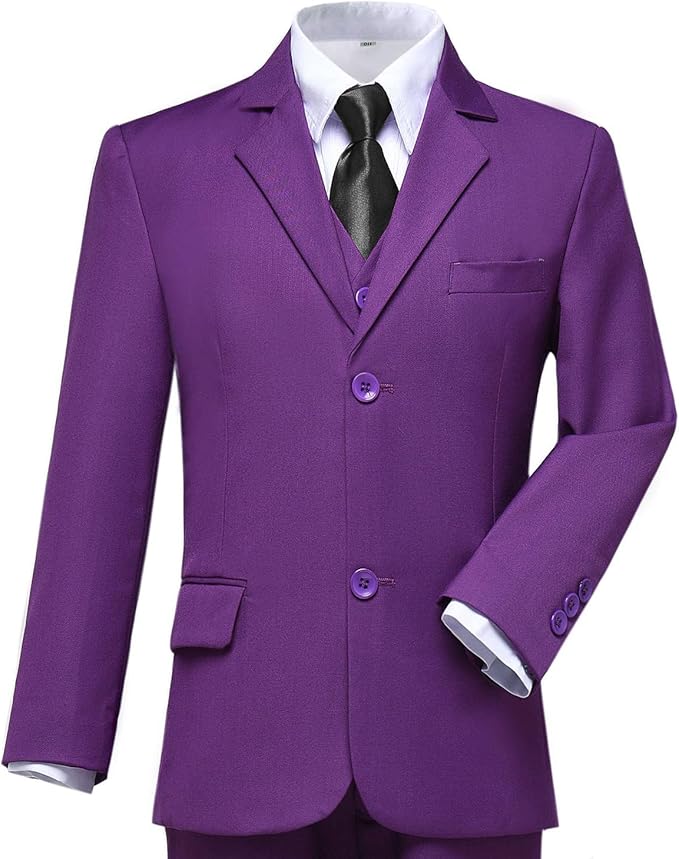 Boys Suit for Kids Tuxedo Suits for Wedding Formal Suit Set Toddler Boy Dress Outfit with Shirt and Tie