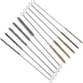 Wire Tube Brushes Bulk for Cleaning Pipe Tube Brass Stainless Steel Round Wire Brush for Auto Parts Christmas, Bottles, Tubes, 5 Sizes(10 Pieces)