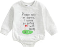 VISGOGO Newborn Infant Baby Boy Girls Oversized Romper Little Dude Sweater Onesie Coming Home Outfit Neutral Clothes