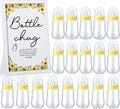 Roowest Bottle Chug Baby Shower Game Favors Including Sunflower Theme Wooden Sign and 18 Pcs Baby Bottles for Gender Reveal Party Supplies