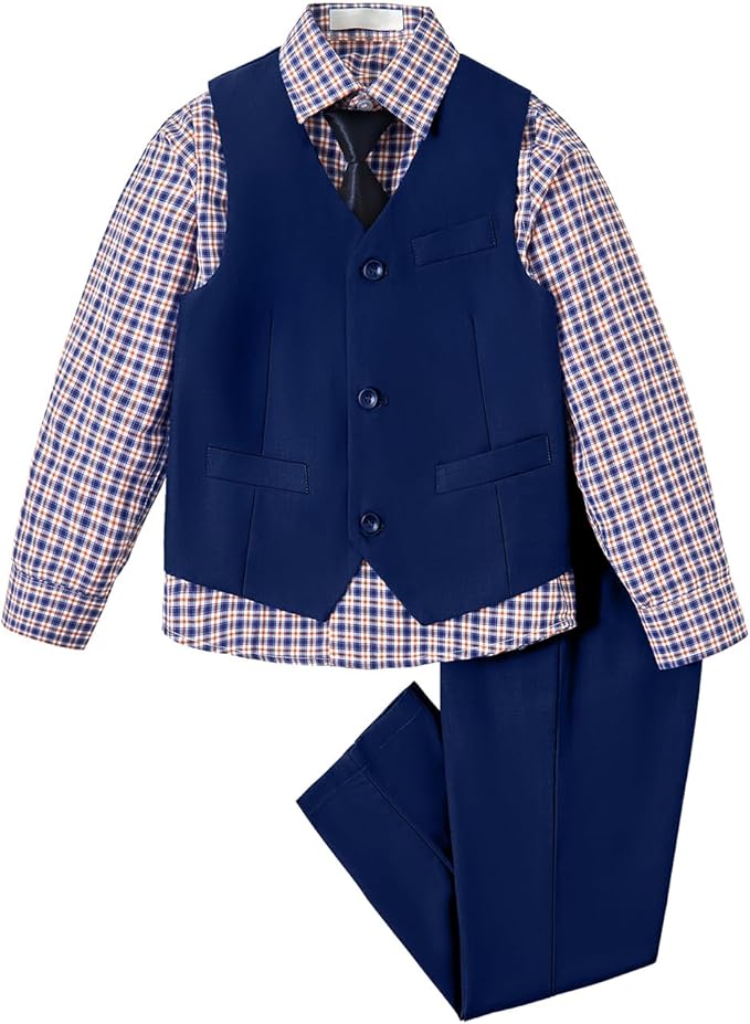 Boys Vest Set Formal Dress Suits Wedding Outfit Dresswear