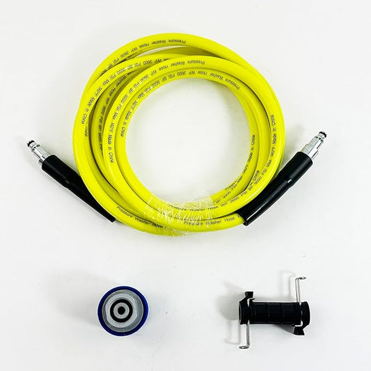 5800PSI/400Bar Ultra Flexible Pressure Washer Hose for Bosch Home Cleaning, 5M-30M High Pressure Extension Tube with Quick-Connect Adapter,(Red/Blue/Yellow/Green/Grey/Orange/Light Blue)(Yellow,95FT)