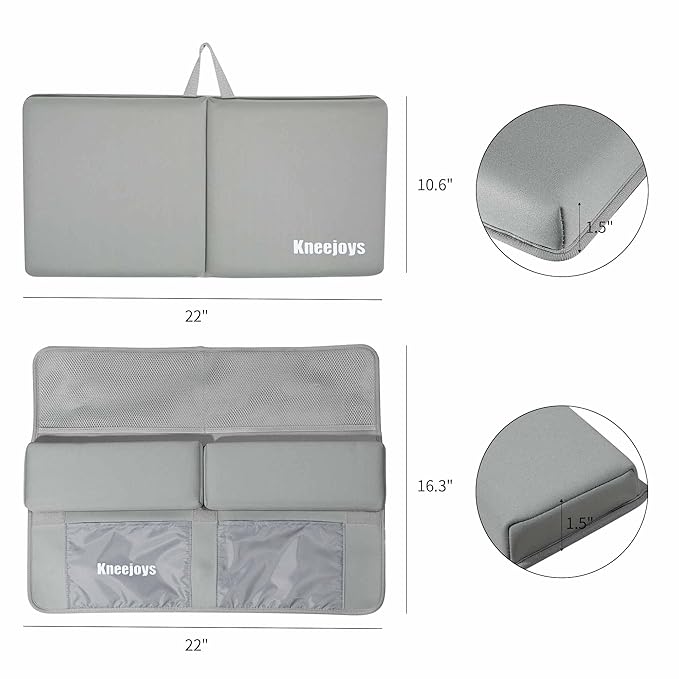 Bath Kneeler and Elbow Rest Pad Bath Kneeler Baby Bath Mat Kneeling Pad Bath Toy Organizer for Tub Kneeling Pad for Bathing Baby Memory Foam