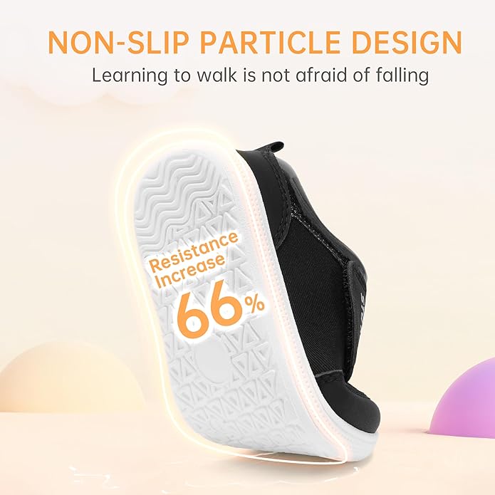 Toddler Wide Toe Box Barefoot Shoes Boys Girls Zero Drop,Baby First Walking Shoes Glitter Little Kids Sneakers Non-Slip Preschool Running Tennis Canvas Casual Preschool Outdoor Activities