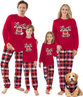 Awoscut Christmas Family Matching Pajamas Christmas Pjs Holiday Nightwear Sleepwear Sets Long Sleeve Pjs