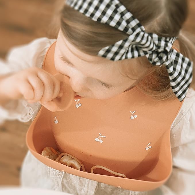 Moonkie Silicone Baby Bibs Set Of 2 | BPA Free Waterproof | Soft Flexible Adjustable Silicone Bibs for Babies & Toddlers(Tradewinds/Sage)
