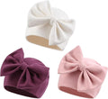 Bamery Newborn Baby Girl Hat Cotton Baby Bow Beanie Preemie Hats Spring Infant Hats for Girls 0-12 Months