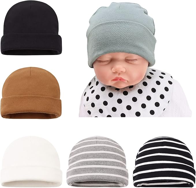 Bamery Cotton Baby Girl Hat Preemie Boys Beanie Newborn Hospital Hats Winter Infant Hats for Girls