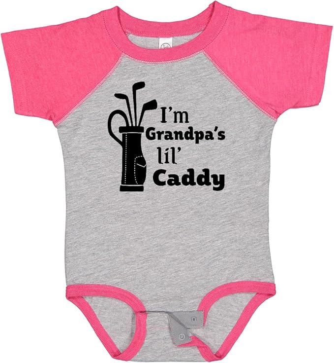 inktastic I'm Grandpa's Lil' Caddy- Golf for Kids Baby Bodysuit
