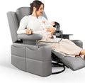 MAMAZING Oversized Rocking Chair Nursery with Adjustable Armrests, Electric Glider Recliner Nursing Chair for Breastfeeding, Power Swivel Recliner Chairs, Oeko-TEX & FSC Certified(Urban Gray)
