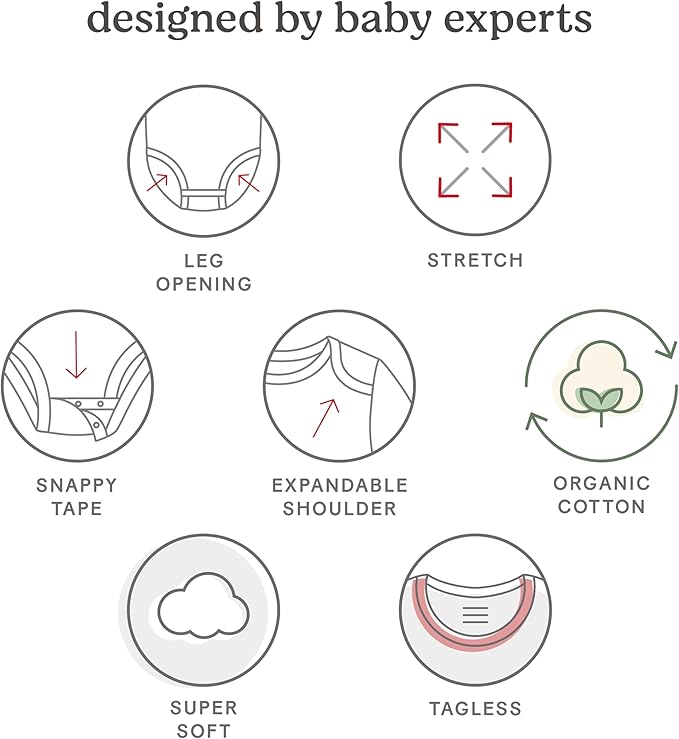 HUGGIES Unisex-Baby 6-Pack Basic Bodysuit