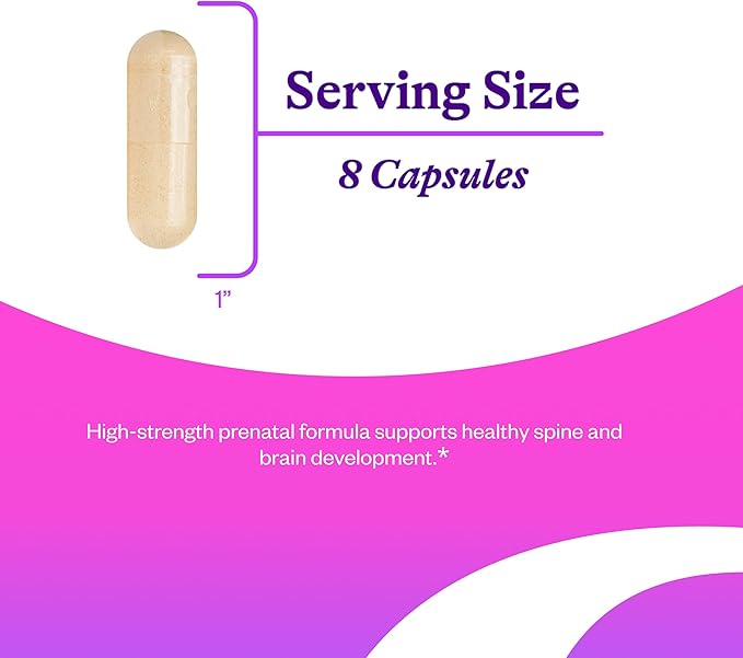 Seeking Health Optimal Prenatal - Supplement with Vitamin B12, L-Methylfolate, & Choline - Vegetarian Supplement to Support Optimal Prenatal Health - 240 Capsules