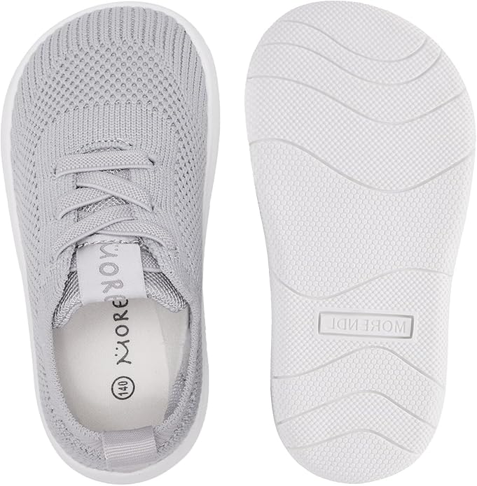 MORENDL Toddler Wide Toe Box Barefoot Shoes Baby First Walking Shoes Boys Girls Non-Slip Zero Drop Minimalist Sneakers