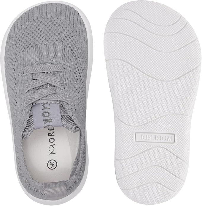 MORENDL Toddler Wide Toe Box Barefoot Shoes Baby First Walking Shoes Boys Girls Non-Slip Zero Drop Minimalist Sneakers