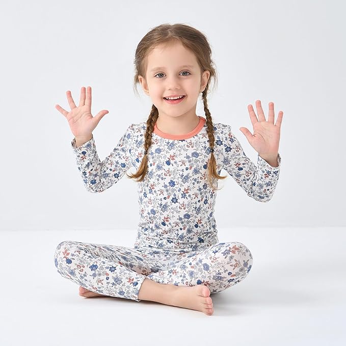 pureborn Baby Toddler Kids Viscose from Bamboo Pajamas Set Pjs 2pcs 18M-8Y
