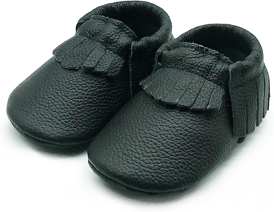 OWLOWLA Baby Moccasins Soft Sole Leather Baby Shoes Infant Toddler Pre-Walker Shoes Baby Boy Girl