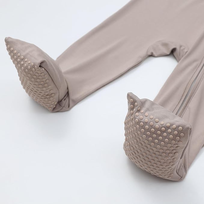 JunNeng Viscose from Bamboo Sleeper with Mittens, 2 Way Zipper Baby Boy Pajamas, Non Slip Sleep'N Play Romper