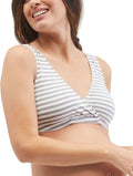 Motherhood Maternity Womens Soft Cotton Spandex Wrap Front Maternity & Nursing Sleep Bralette Bra S-3x
