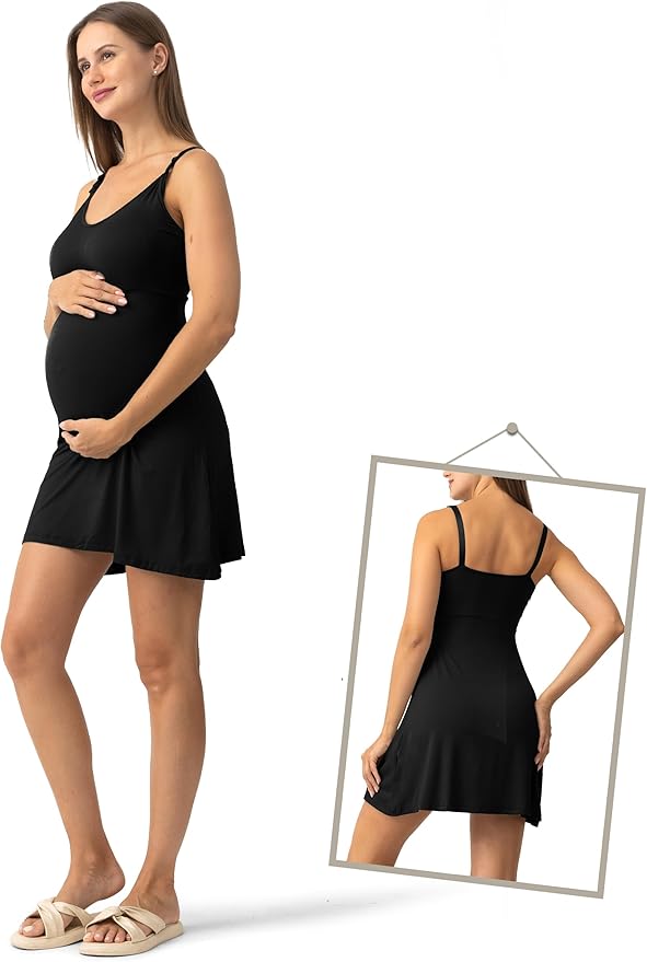 SUNNYBUY Women's Nursing Nightgown Maternity Robe Set, 3 in 1 Labor Delivery Breastfeeding Dress Postpartum Sleepwear