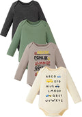 PATPAT Baby Bodysuits - Soft Viscose Made from Bamboo - Long Sleeve Funny for Boys and Girls -Newborn Infant Toddler Clothes