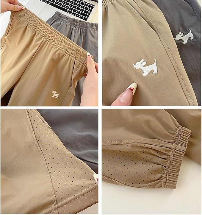 Boys Joggers Pants Youth Quick-Dry Lightweight Athletic Hiking Gym School Pants with Pockets Sweatpants Clothes 3-12Y