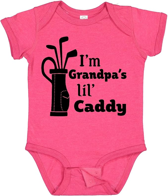 inktastic I'm Grandpa's Lil' Caddy- Golf for Kids Baby Bodysuit
