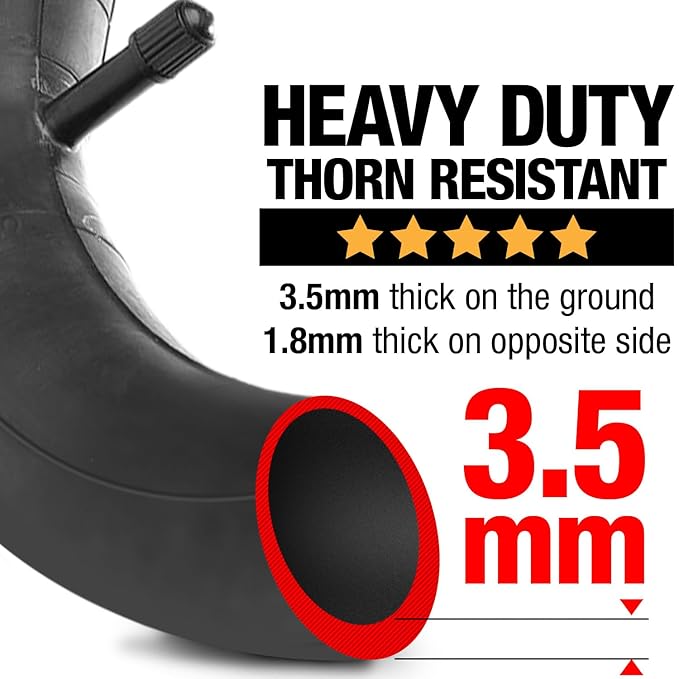 Two 16'' x 1.5/1.75 & One 12.5'' x 1.75/2.15 [3-Pack] Extra Thick Inner Tire Tube for BOB Revolution Strollers & Stroller Strides - Best BOB Stroller Tire Replacement Set by Steerling Tire Co.