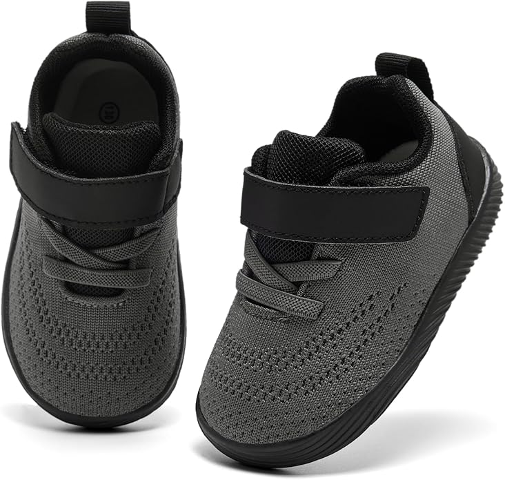 MORENDL Toddler Sneakers Baby Boys & Girls Barefoot Shoes Lightweight Breathable Walking Running Tennis Athletic Sport Shoes