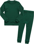 VAENAIT BABY 6M-12Y Infant Kids Toddler Junior Girls Soft Comfy Modal Tencel Shirring Sleepwear Pajamas 2pcs Set