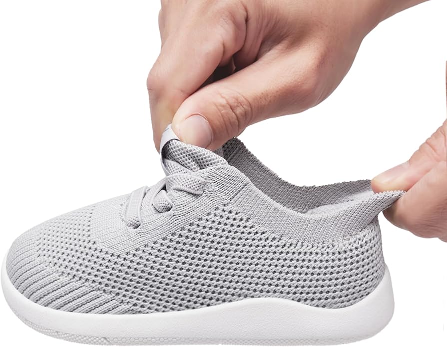 MORENDL Toddler Wide Toe Box Barefoot Shoes Baby First Walking Shoes Boys Girls Non-Slip Zero Drop Minimalist Sneakers