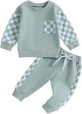Fernvia Toddler Baby Girl Clothes 3 6 9 12 18 24 Months Fall Outfits Solid Long Sleeve Sweatshirt Tops + Pants Set
