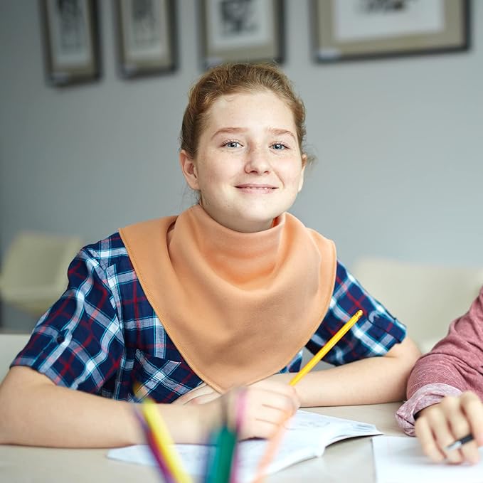 Adult Drool Bib for Special Needs, 3 Pk Soft Absorbent Large Bandana Bibs Set for Kids 4+, Men Women, Teens & Adults